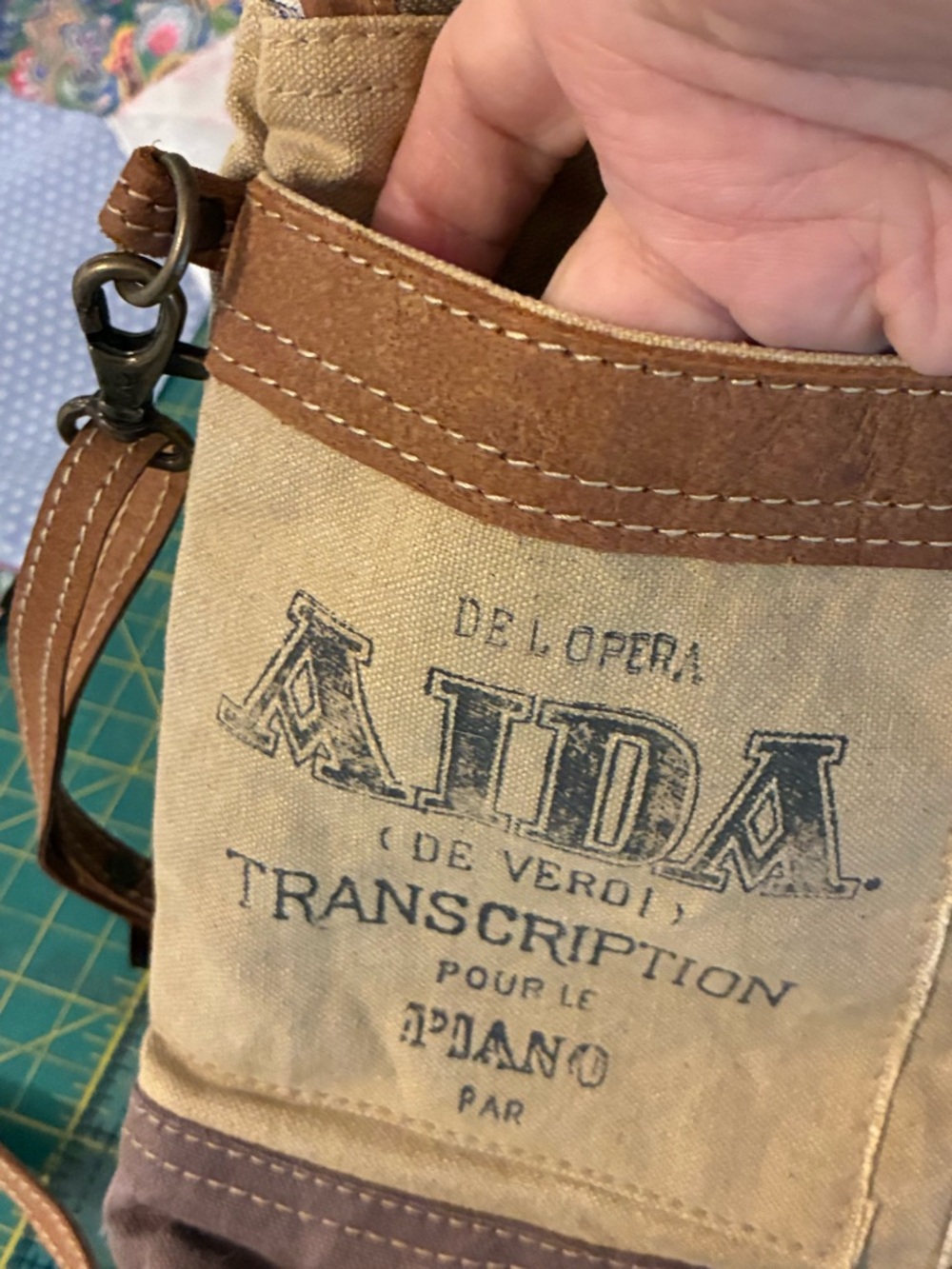 Clea Ray Aida Vintage-Inspired Tan Crossbody Bag View 6